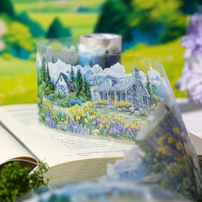 PET Tape Stickers for Journaling Supplies, Garden Stickers for Scrapbook - color: Town