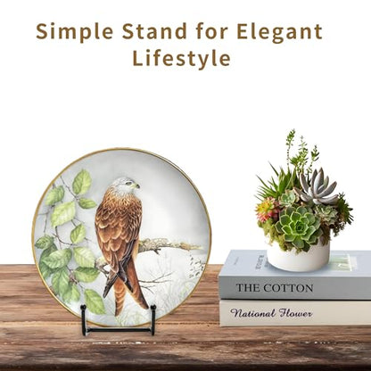 12 Pack 6"Plate Stands for Display,Metal Plate Holders Display Stands Can Be Used for Picture Stands,Book Stands for Display,Plate Display Stands,Easel,Photo Frame Stands,Plaque Stands,Desktop Stand.