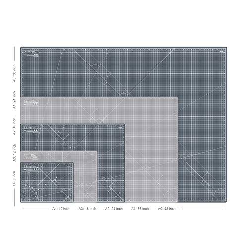 Elan Cutting Mat A4 Gray, Self Healing Cutting Mat 9x12 Inch, 5-Ply Craft Board Gray, Hobby Board for Crafts 9x12 Inch - style: 12 x 9"