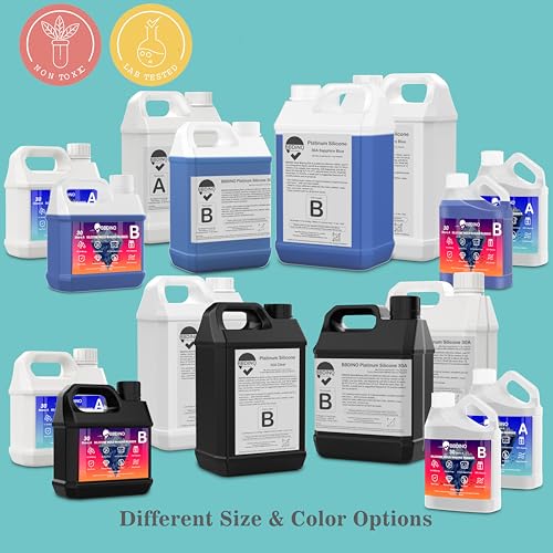 BBDINO Silicone Mold Making Kit Liquid Platinum 30A 2.42 Lbs Sapphire Blue | 3h Quick Cure Self Degassing Molding Silicone Rubber 1:1 Mixing Ideal for Silicon, Resins, Soap, Concrete, Wax Mold-Casting - size: Sapphire Blue 38.8 Oz