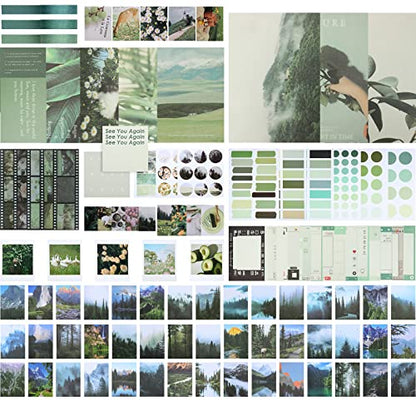 114 Pcs Aesthetic Scrapbook Kit DIY Junk Journaling Supplies, Nice Style | Scrapbooking Materials for Bullet Junk Journal, Art Journaling, Vintage Collage Album Gift for Adults Women Beginner - style: Nice Style