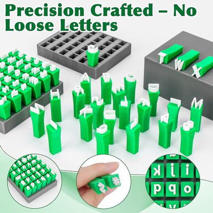 Meetory 2 PCS Alphabet Stamps for Clay Pottery, Letter Stamps, Clay Letter Stamps, Capital Letters and Number, Lowercase and Alphabet Symbols Small Press Fondant Embosser DIY Cookie Stamps