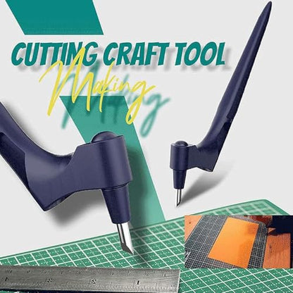 2Pcs Craft Cutting Tools, Stainless Steel Craft Rotating Cutting Tool, 6.69in 360 Degree Rotating Cutter Tools, Detachable Rotating Paper Knife Set for DIY Handwork