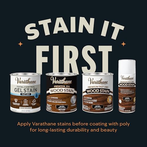 Varathane Water-Based Ultimate Gloss Polyurethane | Water-Based, Crystal Clear, Interior Wood Protection, Fast Dry Time, Scratch Resistance, Covers Up to 62 Sq Ft, Half Pint - color: Gloss, size: 0.25 Quart (Pack of 4)