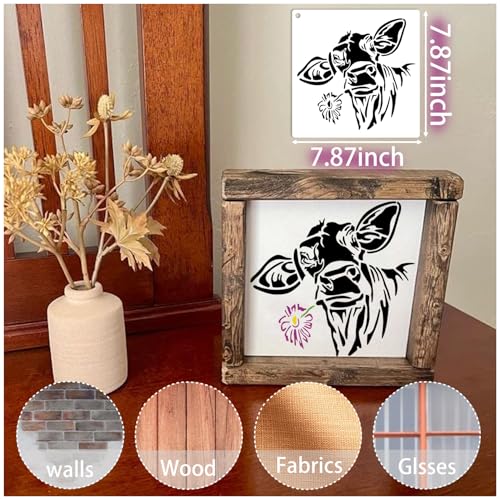 15 Piece Farmhouse Stencils - Reusable Farm Animal Stencils Template for Painting on Wood, Furniture, Fabric, Wall & DIY Crafts (Chicken, Cow, Pig, Horse) - style: 15 Farm animal