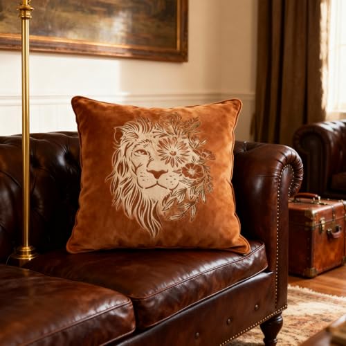 TIAMECH A4 Reusable Flower Eye Lion Stencil for Painting | Male Lion Layering Template, DIY Wall Art, Wood Furniture, Scrapbook & Crafts (8.3x11.7inch) - style: Flower Eye Lion