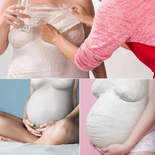 Plaster Cloth Rolls 12.5CM x 2.7M Plaster Strips Gauze Bandages Belly Casting Kit Pregnancy Plaster of Paris for Art Craft Projects, Mask Making, Sculptures, Scenery Construction
