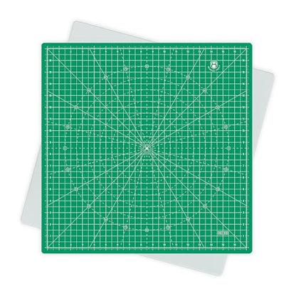 17"x17" Rotating Cutting Mat, Self Healing Mat with 360-Degree Rotation & Anti-Slip Base, Sewing Board Cutting Mat Perfect for Fabric Quilting Leather Hobby Project, Green - color: Green, size: 17"L x 17"W