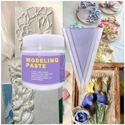 Modeling Paste Kit, Texture Paste Paint for Craft, Modeling Craft Set,Sculpture Art Kit, Perfect for Christmas, Halloween, Thanksgiving & New Year Gifts - color: Modeling Paste Kit