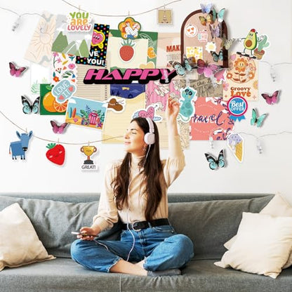 EggSun Light-Up Wall Collage Kit for Teen & Tween Girls 1000+ DIY Craft Pieces for Creative Illuminated Bedroom Art, Birthday and Room Decor Gift, Ages 11, 12,13, 14, 15, 16