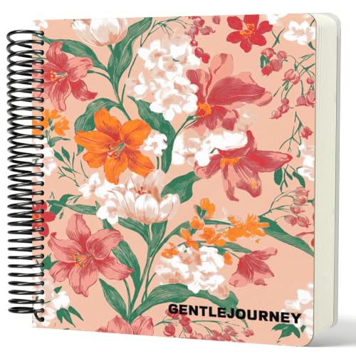 Hardcover Sketchbook,7.2"x8.3"Spiral Bound Drawing Pad,Lily Bouquet | 150gsm(92lb)Acid-Free Thick Paper,Blank Art Journal for Adults,Artists&Beginners,Ideal for Sketching,Doodling and Mixed Media - color: lily bouquet