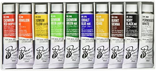 Holbein Duo Aqua Oil Compact Set of 10, 10ml Tubes