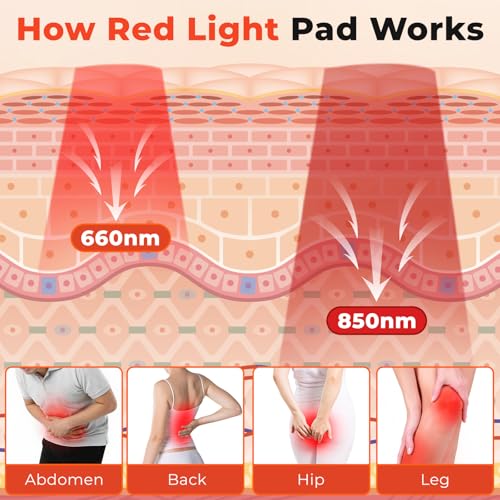 Red Light Therapy Mat for Body, Red Lights Pad with 660nm&850nm Infrared Light Therapy Mat, Chirstmas Birthday Festival Gift for Women Men Father Dad Mother Mom Lover Elderly 31.5''*24'' - size: 31.5''×24''