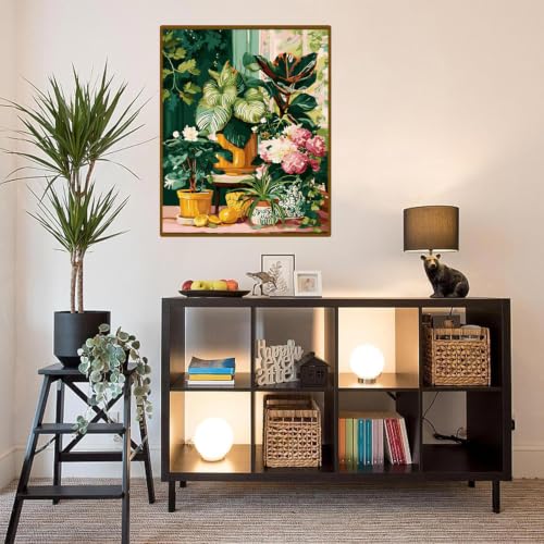 WUDWL Potted Plants Diamond Painting Kits for Beginner Adults - color: DP04856