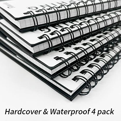 Spiral Notebook 8.5" x 11"-2 Graph&2 Lined Hardcover notebooks | Notebooks for Work&Note Taking, Lined Hardcover Notebook 120 Pages Thick Paper Notebook Hardcover Journal for School, Office - size: A4, style: LINED&GRAPH