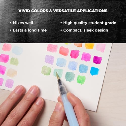 SAKURA Koi Studio Kit, 60 Colors, 2 Water Brushes, 2 Sponges, 2 Palettes