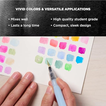 SAKURA Koi Studio Kit, 60 Colors, 2 Water Brushes, 2 Sponges, 2 Palettes