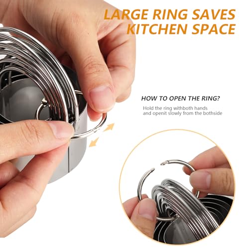 Cookie Cutters, 5 Pieces Round Biscuit Cutter Set with Handle | Dishwasher-Safe, Comfortable Grip, Professional Baking Dough Cutter Tools for Thick Dough, Biscuits & Fondant - size: 5 Sizes Round Cutters With Handle