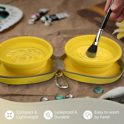 Silver Brush Limited Silver Essentials Paintbrush Water Bowl, 450ml/15.2oz