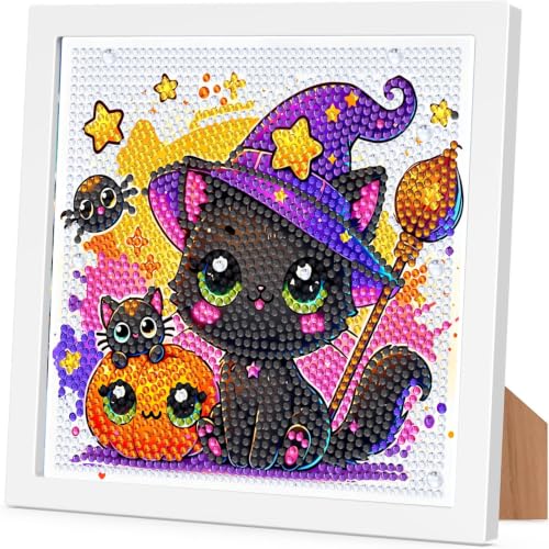 Arttoplus Halloween Diamond Art Painting Kits for Kids with Frame 7x7 inch - color: CC1248-US