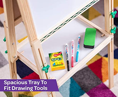 Crayola Kids Mini Wooden Art Easel & Supplies, Toddler Toys, Gift for Kids, Ages 3, 4, 5, 6 - style: Mini Easel