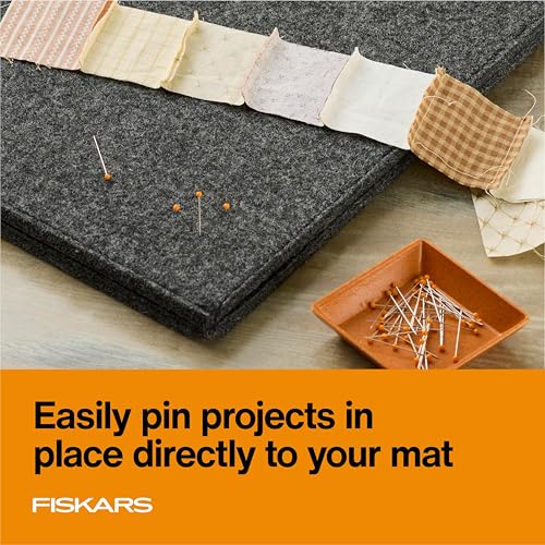 Fiskars 14" x 28" Folding Wool Pressing Mat, Portable Ironing Surface | Wool Material Grips & Holds Fabric in Place, Folds for Compact Storage, Surface Protector for Sewing and Quilting - size: 28"L x 14"W