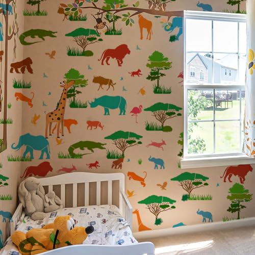 FINGERINSPIRE 16PCS African Animal Stencils for Painting Plants Stencils - color: African Animalss - 16 Pcs