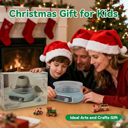 Jasthorine Pottery Wheel for Kids, Arts and Crafts Toy Kit, Ages 6-12 | Kids Pottery Wheel Kit for Creative Air-Dry Clay Craft Projects, Arts & Crafts Toy & Birthday Gift for Girls & Boys Ages 6-12