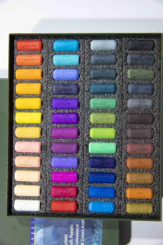 Artists' Soft Pastel stick, Box Set of 48 Assorted Colors Smooth and Blendable, Fade-Resistant