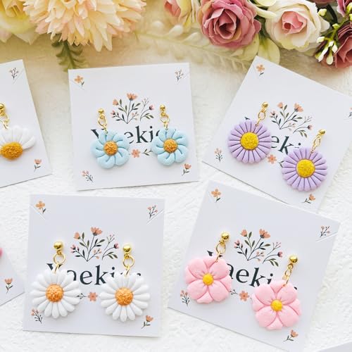 Flower Shape Polymer Clay Cutters Set – Molds and Clay Cutters for Polymer Clay, Floral Clay Earring Tools - color: C color