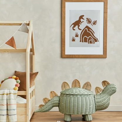 80 Pcs 3 x 3 Inch Stencils for Painting on Wood, Reusable Dinosaur Animal Mountain Plastic Stencils DIY Craft Paint Template Set for Wall Card Rock Home Decor - style: Dinosaur