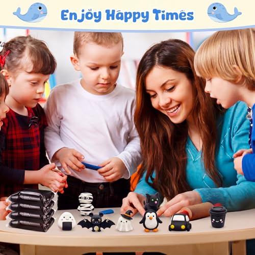 VioraWhite 40 Pcs 21 oz Air Dry Clay Bulk Modeling Clay,Black | Ultra Lightweight Foam Modeling Clay for Kids Adults, DIY Crafts Party Arts, School Project Gifts Supplies - color: Black