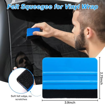 18PCS Window Tint Kit, Felt Squeegee for Vinyl, Window Tint Tools - size: 18 Pack