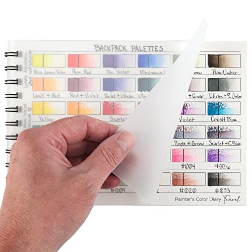 HG Art Concepts Travel Size Painters Water Color Diary - 6x8 Spiral-Bound Acid-Free Color Swatch Book with 10 Removable Pages and Glassine for Traveling Artists - color: Classic Watercolor, size: 1 Pad | 10 Pages