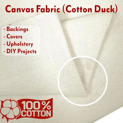 Barcelonetta | Muslin Fabric | 100% Cotton, Unbleached | 60'' Wide | Arts & Crafts, Canvas, Backings, Covers, Placemats (Muslin Natural, 1 Yard) - color: Muslin Natural, size: 1 Yard