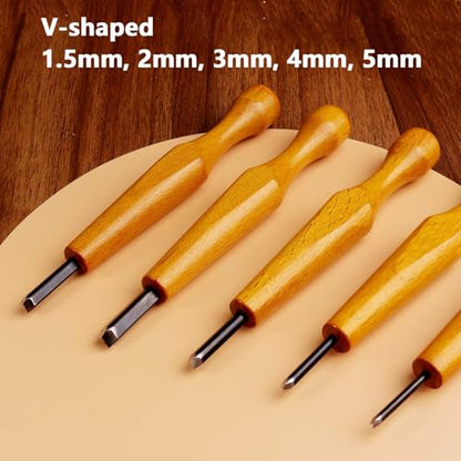 5Pcs V-Sharp Wood Carving Knife