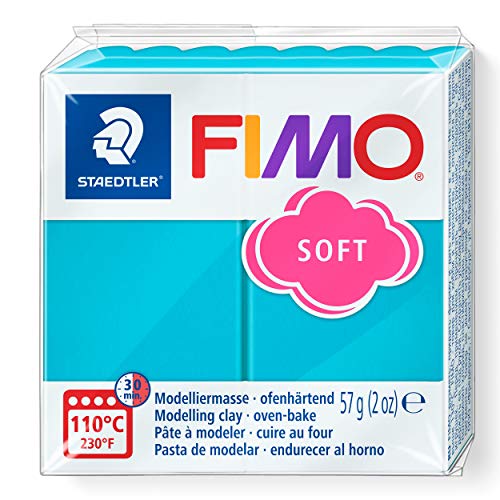 Staedtler FIMO Soft Polymer Clay - -Oven Bake Clay for Jewelry, Sculpting, Crafting, Peppermint 8020-39 57 g - color: peppermint, size: 57 g (Pack of 1)
