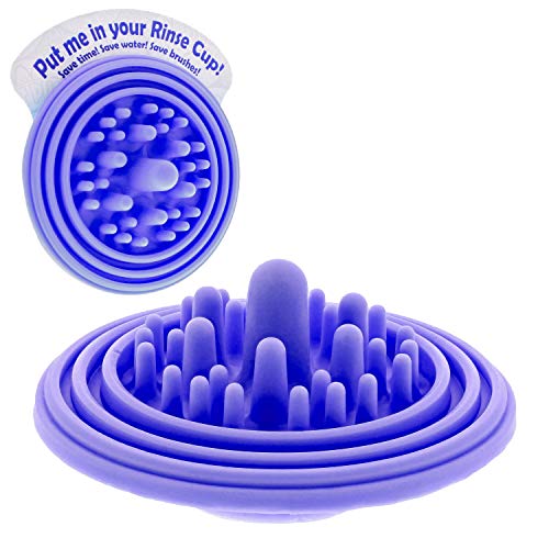 Paint Puck® Paint Brush Cleaner (2-Pack - Blue) Silicone Cup Insert Cleaning System | Fine Art, Studio, Classroom | Acrylic, Watercolor, Oil, Thicker Mediums | Reusable, Ecofriendly - color: Purple