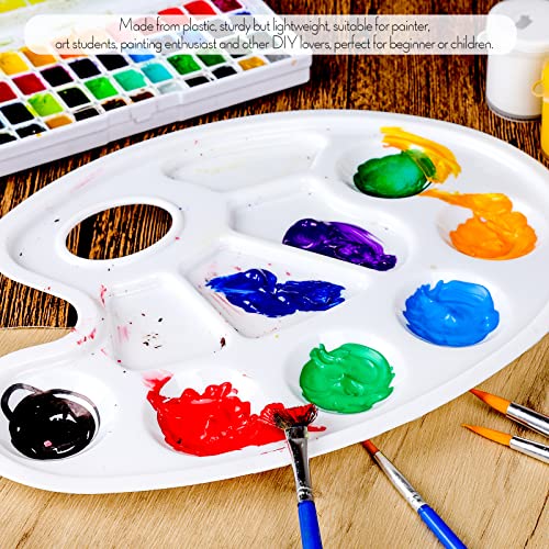 FANDAMEI Paint Palette, Paint Tray Palette, Oval Paint Trays, 2PCS | Painting Supplies for Kids & Adults, Plastic Paint Palette Tray, Paint Pallets for Students or School Art Painting or Project