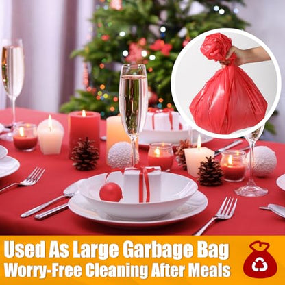 RowinsyDD 54 in X 100 FT Red Plastic Table Cover Roll with Slide Cutter - color: Red, size: 3600" x 54" (Rectangular)