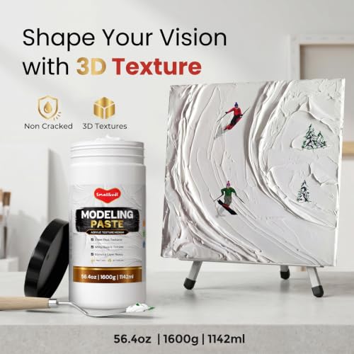 Smallbudi Thick Modeling Paste 1142 ml / 56.4oz for Acrylic Painting - size: 1142 ml