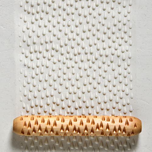 MKM Pottery Tools Wood Hand Rollers for Clay (HR-64 Rain) - size: HR-64 Rain
