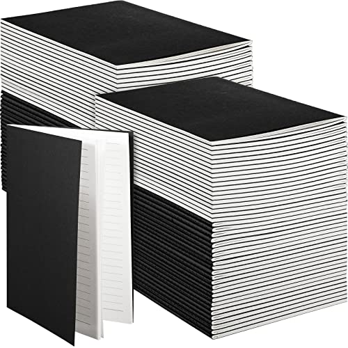 Mimorou 100 Pcs A5 Journals Notebooks Bulk,Black,Lined - color: Black, style: Lined