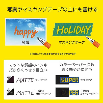 Pentel Color Ballpoint Pen, Matte Hop, Black, 10 Pens K110-VA - color: Black