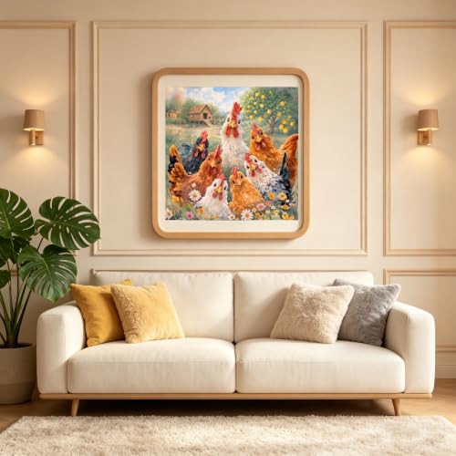 Chicken Diamond Painting Kits for Adults Beginners, 5D Diamond Art Kits - color: KM1162-1