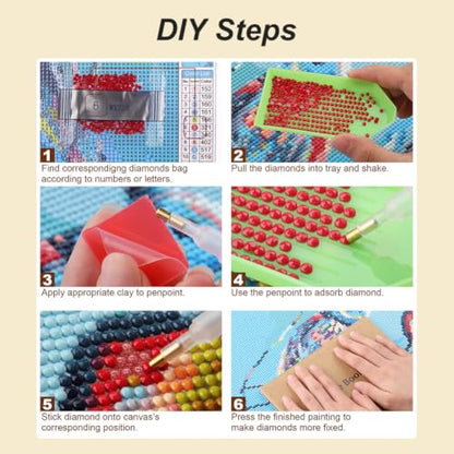 hill froeistung Landscape Scenery Diamond Art Painting Kits for Adults - color: HF-A072