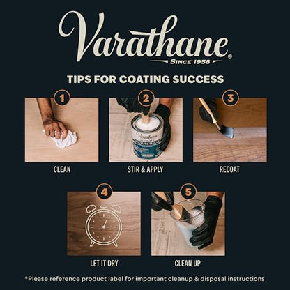 Varathane Water-Based Ultimate Gloss Polyurethane | Water-Based, Crystal Clear Interior Wood Protection, Fast Dry Time, Scratch Resistance, Covers Up to 125 Sq Ft, Quart - color: Gloss, size: 1 Quart (Pack of 1)