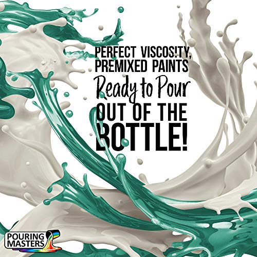 Pouring Masters Peppermint Metallic Pearl Ready to Pour Acrylic Pouring Paint - Premium 64-Ounce Pre-Mixed Fluid Acrylic Paint - Fluid Art Supplies for Canvas, Wood, Paper, Tile & Rocks - color: Peppermint Metallic Pearl, size: 64 Fl Oz (Pack of 1)