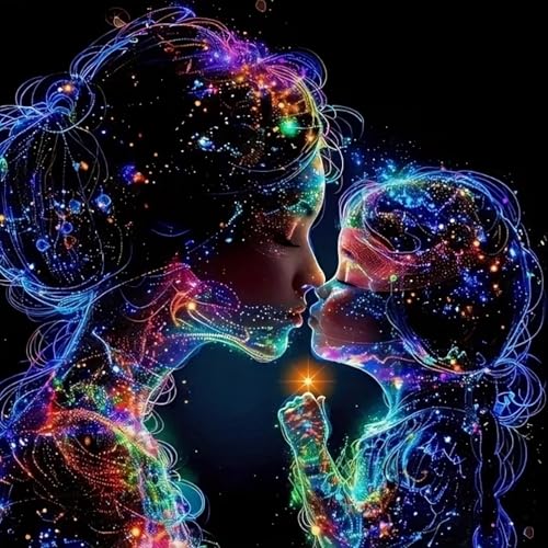 BSNRCH Mother's Day Diamond Painting Kits for Adults, Mother and Child Diamond Art Kits for Adults Beginner, DIY Full Drill Diamond Dot Gem Painting for Home Wall Decor 12x12inch - color: Mother's Day