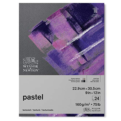 Winsor & Newton Professional Pastel Paper Pad, 9" x 12", 24 sheets, 160gsm, Grey Tones - color: Grey, style: 9" x 12"
